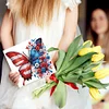 6Pcs Diamond Painting American Flag Butterfly Diamond Drawing Card