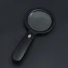 Handheld Magnifying Glass with LED Light & 3 Brightness Levels Illuminated Book Magnifier USB Rechargeable for Senior Reading Coin Stamps Inspection Gift (Black)