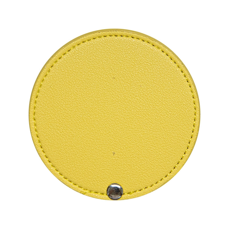 Style Leather Rotary Makeup Mirror Student Portable Beauty Mirror Makeup Mirror Round Leather Gift Makeup Mirror