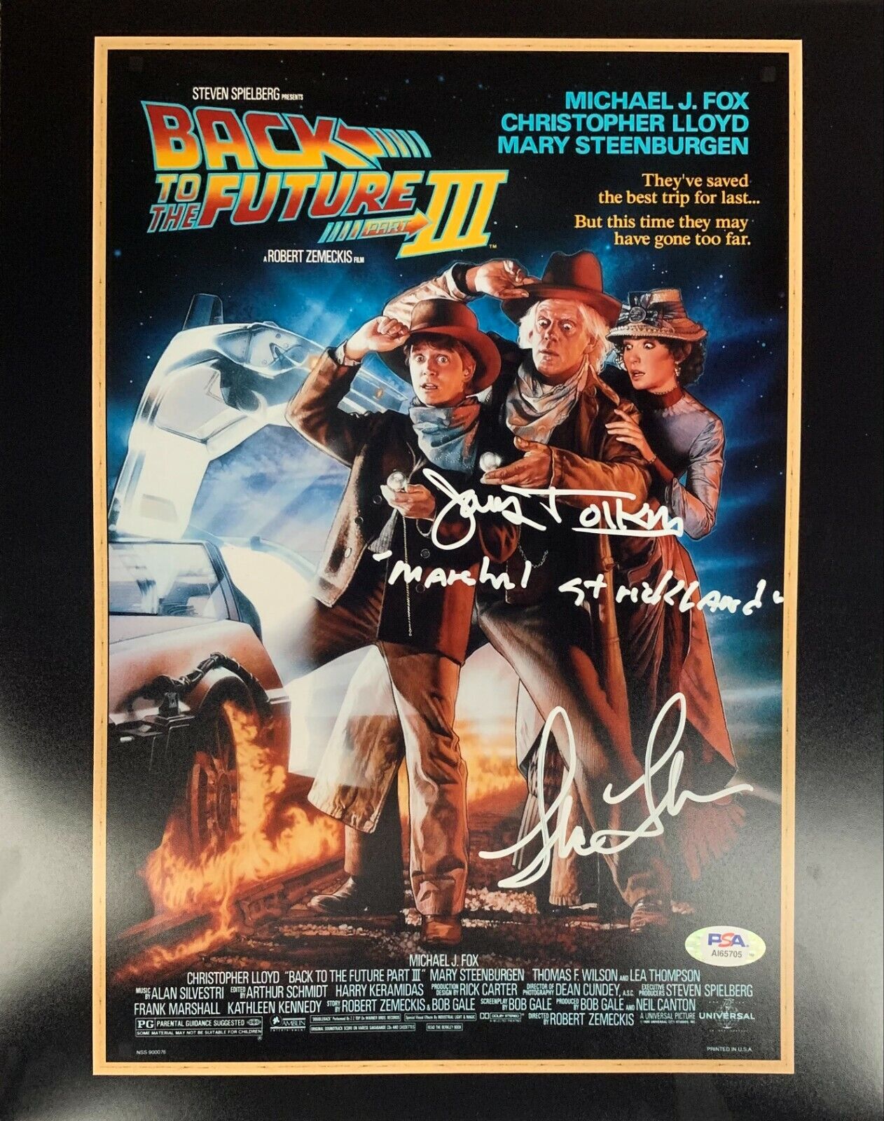 Lea Thompson James Tolkan autographed signed 11x14 Back To The Future PSA COA