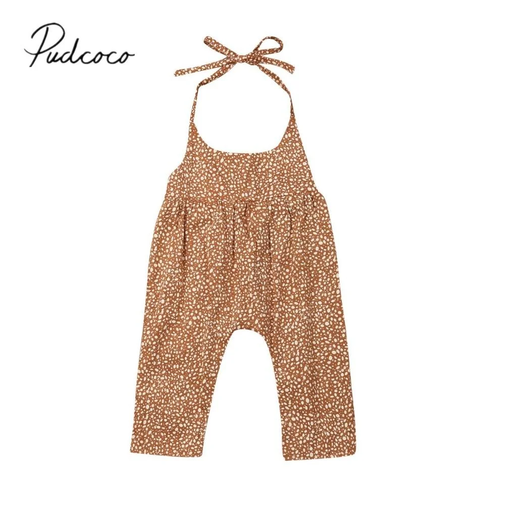 2019 Children Summer Clothing 0-3Y Newborn Baby Girls Casual Floral Jumpsuit Lace Halter Romper Outfits Clothes Baby Clothing