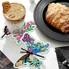 6Pcs/set Diamond Painting Butterfly Coaster Cup Cushion Home Decor