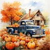 Diamond Painting -DIY Full Round Drill Autumn Pumpkin Classic Car(40x40cm)