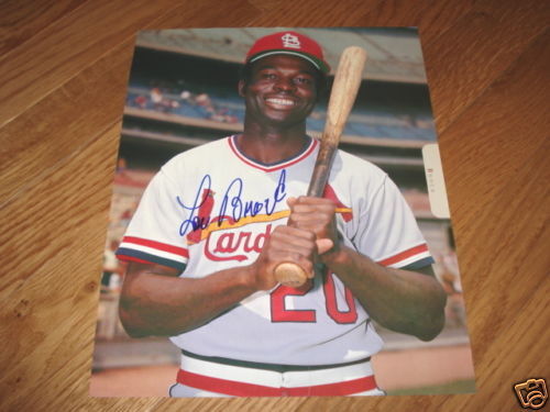 Lou Brock 9x11 Signed MLB Baseball Photo Poster painting Cardinals