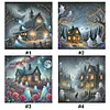 (Multi-Style)Halloween Haunted House-11CT Stamped Cross Stitch 50*50cm/19.69*19.69in tapestrymarket
