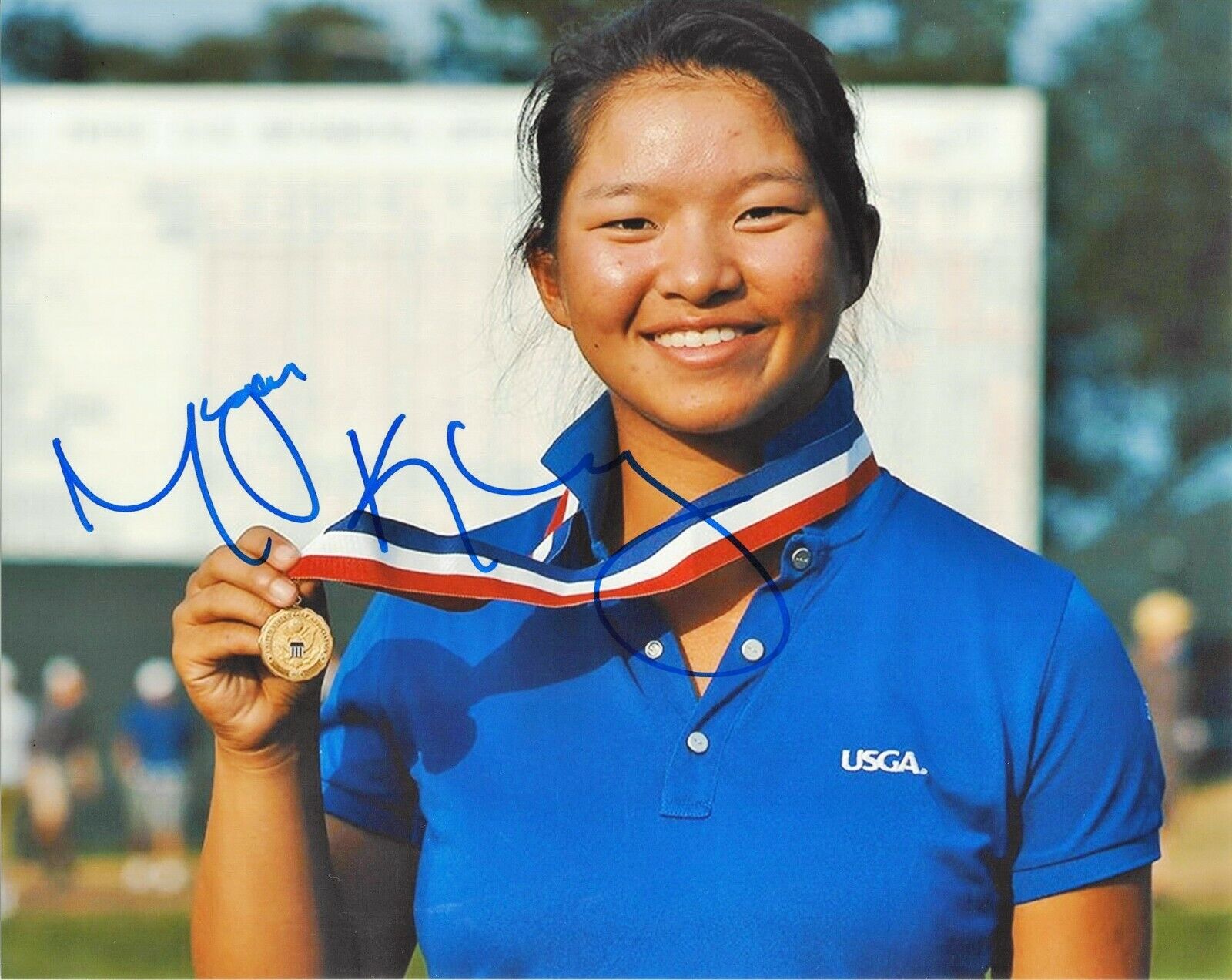 LPGA GOLFER MEGAN KHANG HAND SIGNED 8x10 Photo Poster painting w/COA WOMEN'S GOLF PROOF