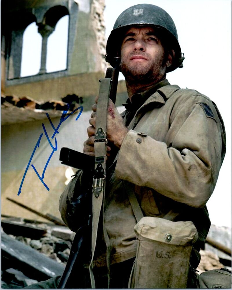 TOM HANKS Signed Autographed SAVING PRIVATE RYAN 8X10 Photo Poster painting