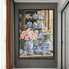 Porcelain Camellia-11CT Stamped Cross Stitch 50*70cm/19.69*27.56in(Big Size)