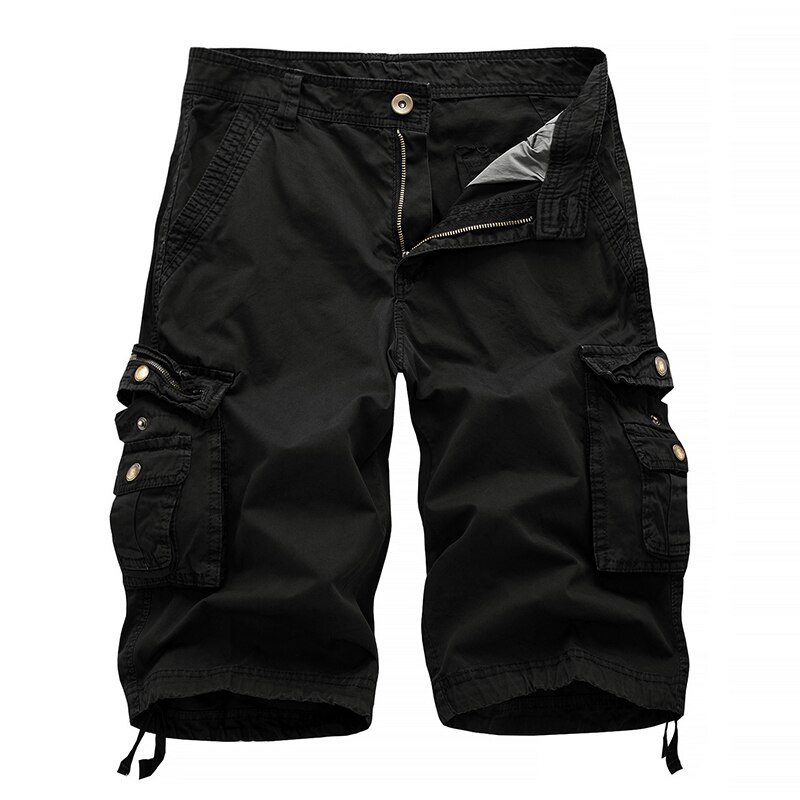 summer Korean Style Multicolored Washing Cargo Shorts Men Loose Multi-pocket Cargo Cotton Shorts For Men Size 30-40