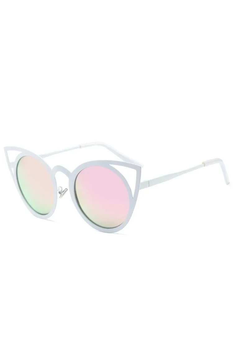 Stylish Mirror Cat Eye Sunglasses-elleschic
