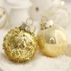 25PCS Christmas Tree 6CM Golden Hanging Decor Balls