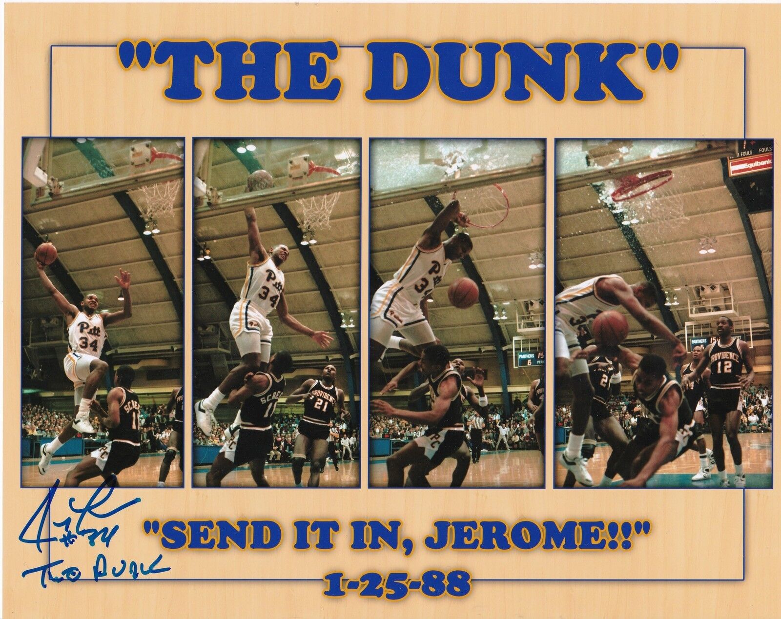 JEROME LANE PITTSBURGH PANTHERS THE DUNK