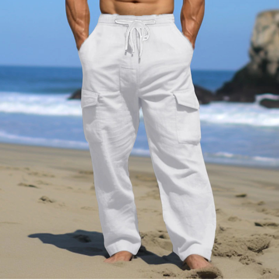 Men's Multi-Pocket Flat Breathable Outdoor Casual Pants