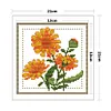 Flower-11CT Stamped Cross Stitch Kit(21*21cm)