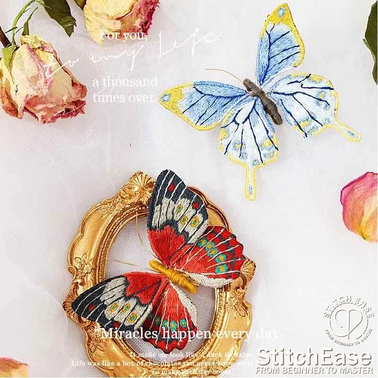 Ready to ship BLUE VELVET BUTTERFLY brooch, summer wedding, fabric butterfly pin, butterfly gift, cotton gift for hotsell her, textile art