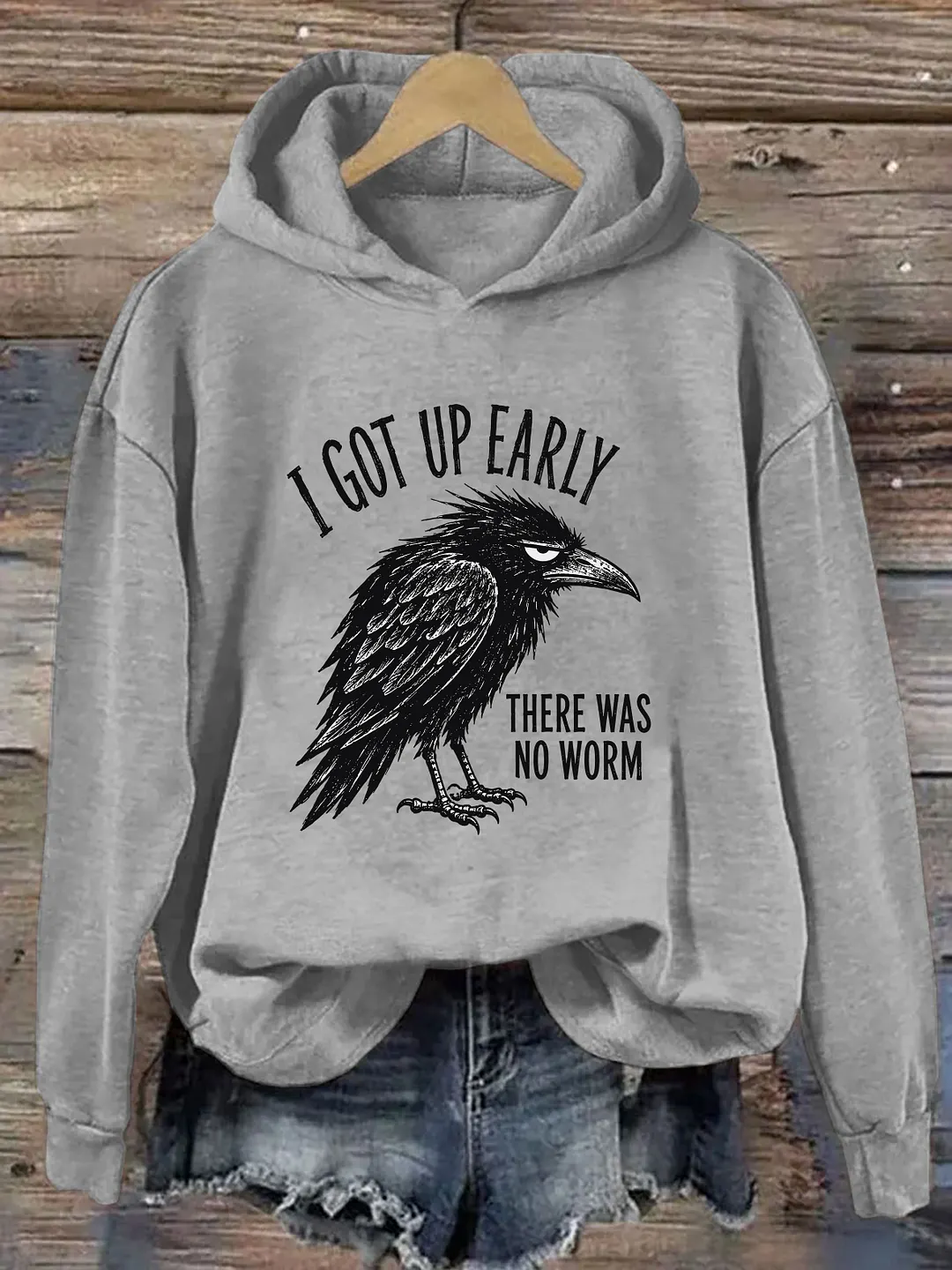 I Got Up Early There Was No Worm Hoodie