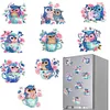 8Pcs Diamond Painting Owl Magnets Refrigerator for Adults Kids