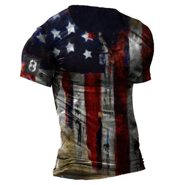 Men's Independence Day Printed Short Sleeve T-Shirt