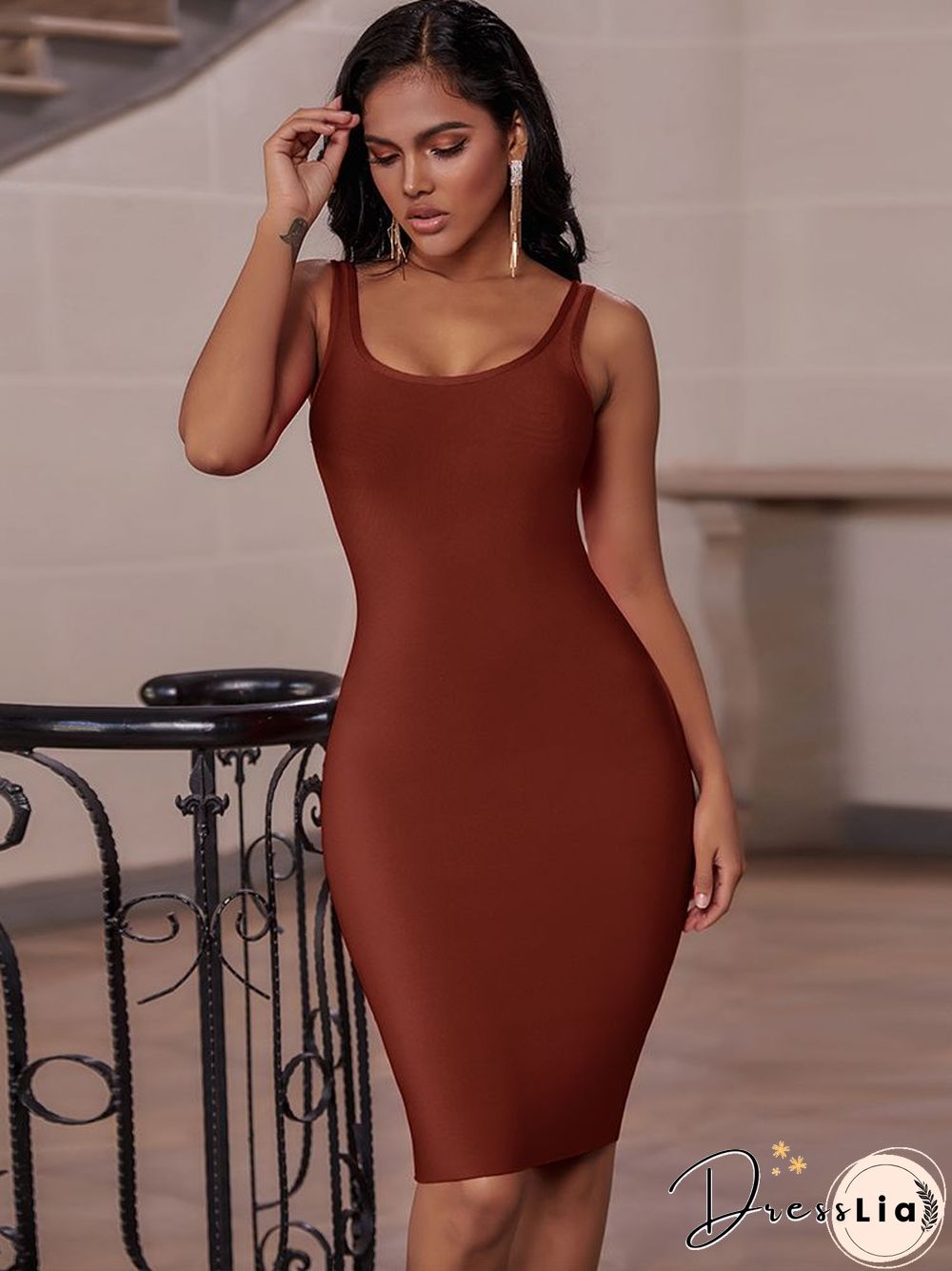 Bandage Dress Red Summer Women's Midi Dress Bodycon Elegant Sexy High Quality Yellow Pink White Evening Party Dress Club