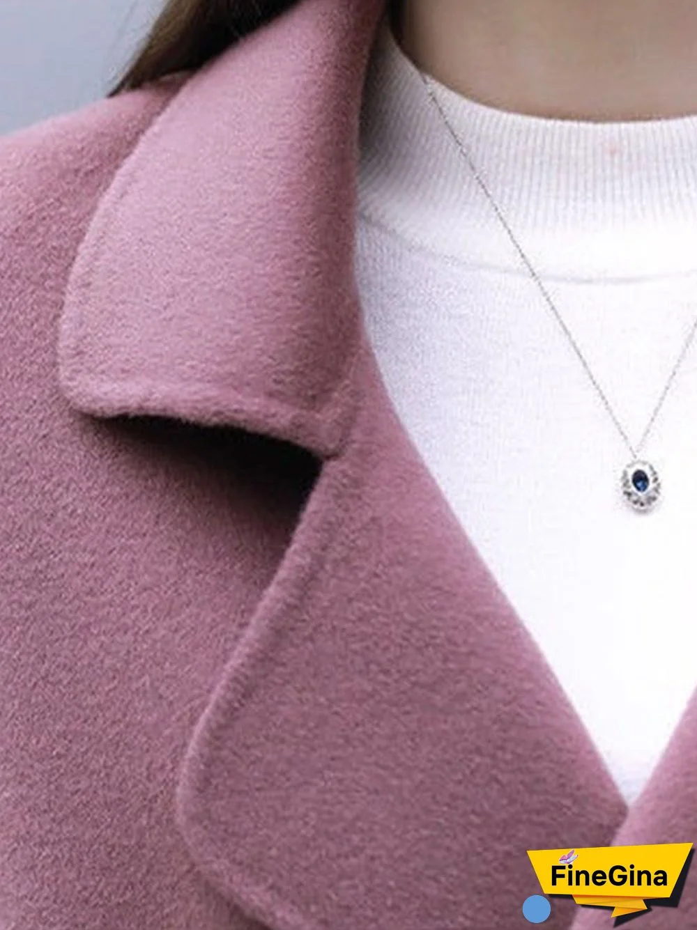 Stylish Notched Collar Pocket Button Coat