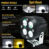 3 Inch LED Pods Work Light Bar White & Yellow 12V-48V Motorcycle Fog Lights 40W