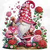 >SALE<5D DIY Partial Special Shaped Drill Diamond Painting Heart Gnome Decor 30x30cm