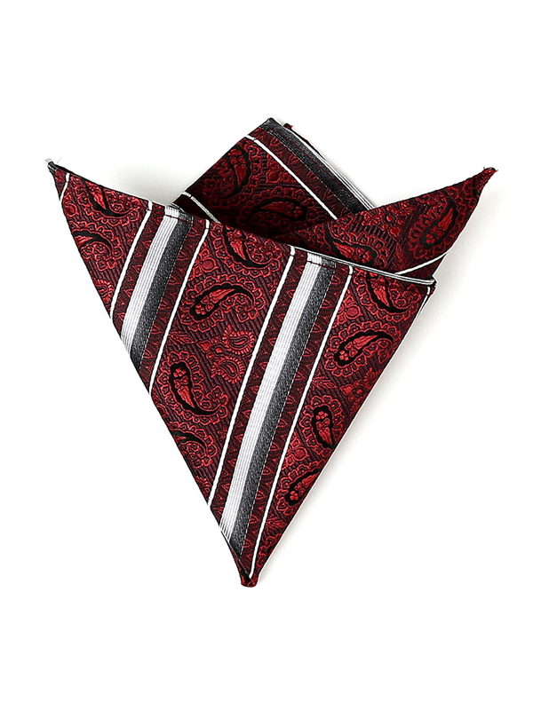 Silk Handkerchief Red Men's Pocket Square-Chouchouhome