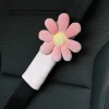 Floral Car Head Pillow Waist Cushion Ice Honeycomb Seat Cover Cushion Shoulder Strap Cover