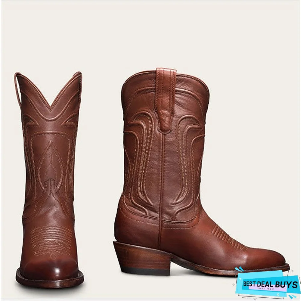 Men's Fall / Winter Casual Daily Boots Pu Almond / Black / Brown