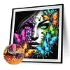 Diamond Painting -DIY Round Drill Butterfly Girl(40x40cm)