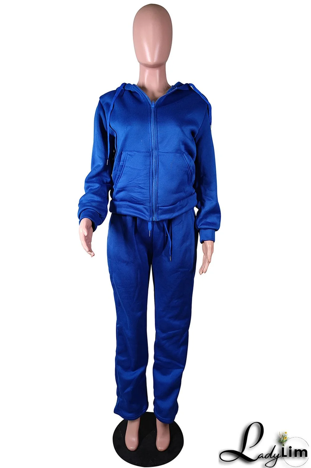 Red Fashion Casual Solid Basic Hooded Collar Long Sleeve Two Pieces