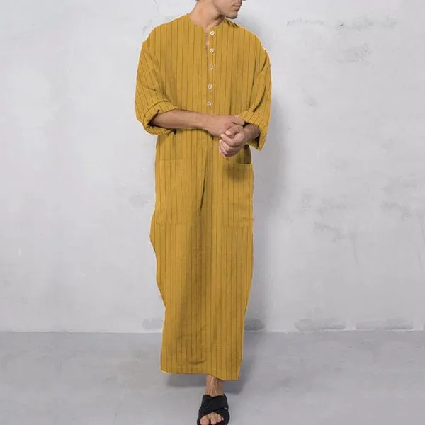 Hamburger Pastel Pattern Print Men Long Robe