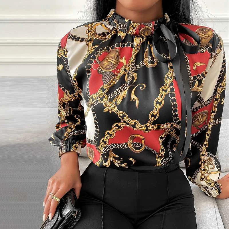 Oversized Women Vintage Floral Printed Blouse ZANZEA 2022 Autumn Long Sleeve Shirt Elegant Office Lady Tops Female Blusas Tunic