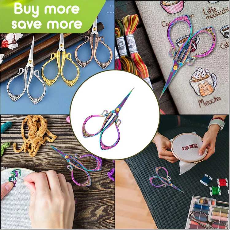 1pc Embroidery Scissors Rainbow Stork Scissors Stainless Steel Small Craft  Scissors DIY Tool Dressmaker Shears Embroidery Sewing - AliExpress