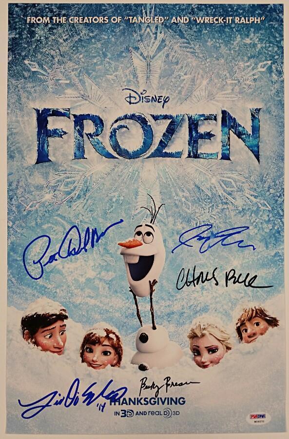 DISNEY'S FROZEN Cast (5) Signed 11x17 Photo Poster painting Jennifer Lee Chris Buck PSA/DNA COA