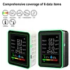 6 In 1 Air Quality Monitor PM2.5 CO2 HCHO TVOC Detector for Warehouse Laboratory