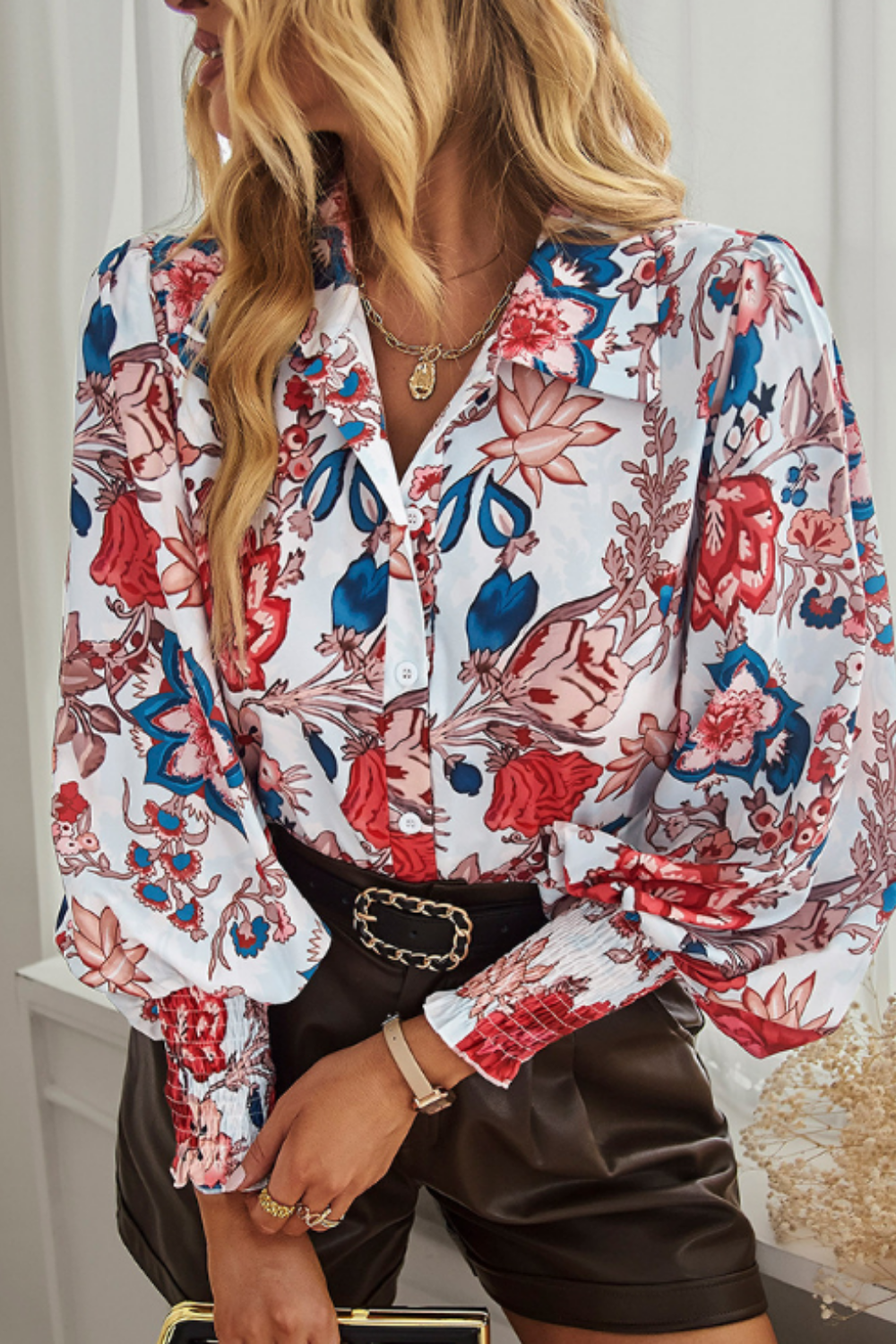 Casual Print Bohemian Long-sleeved Shirt