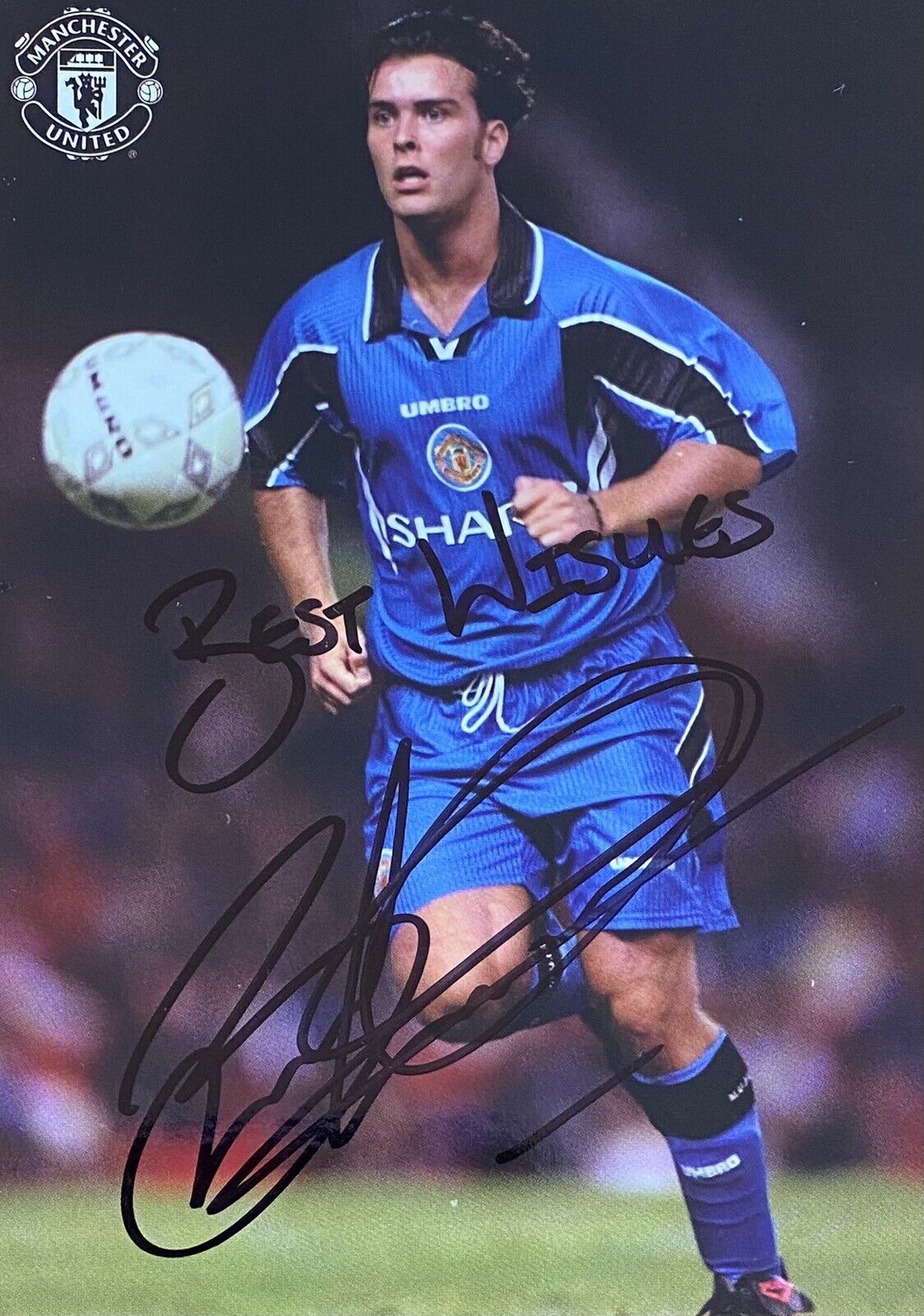 Ben Thornley Genuine Hand Signed Manchester United Club Card 6X4 Photo Poster painting