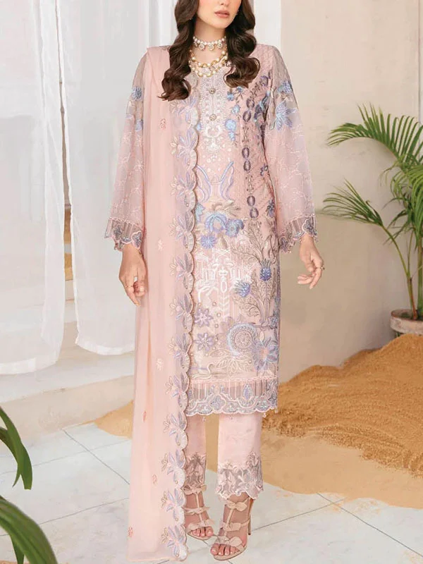 Simple Party Court Style Embroidered Women's Sets