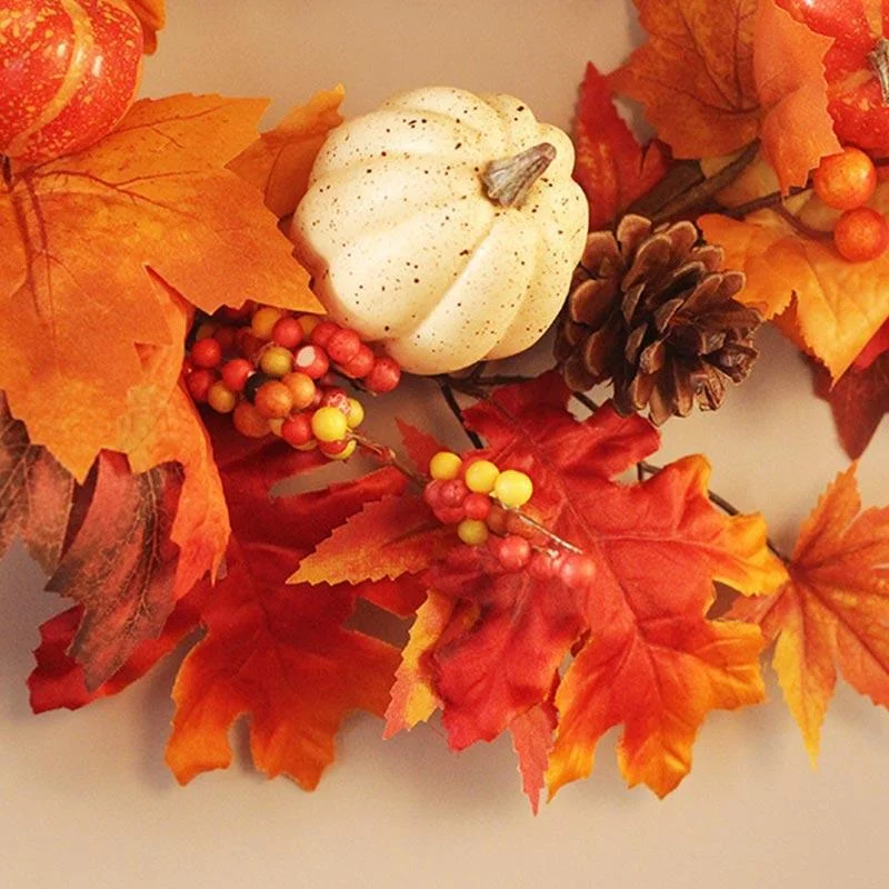 Maple Leaf Garland Autumn Pumpkin Hanging Halloween Garland Home Decor