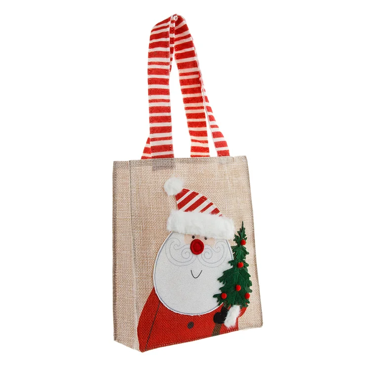 Christmas Candy Bag Sackcloth Christmas Decoration for Kids Girls (Men ) gbfke