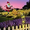 Christmas Santa Solar Kettle Lights Solar Watering Can Lights Outdoor Decoration