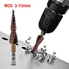 M35 HSS-Co Cobalt Step Drill Bit 3-13mm 1/4 Inch Hex Spiral Groove Ladder Drill