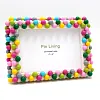  Candy DIY Building Block Photo Frame Kit,Creative Handmade Assembled Photo Frame Handmade Craft Gift Home Tabletop Display Decor