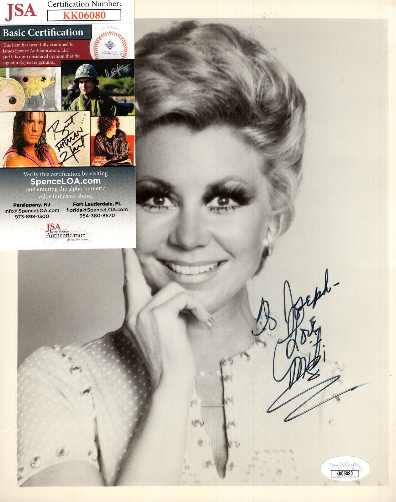 Mitzi Gaynor Actress Singer Dancer Hand Signed Autograph 8x10 Photo Poster painting with JSA COA