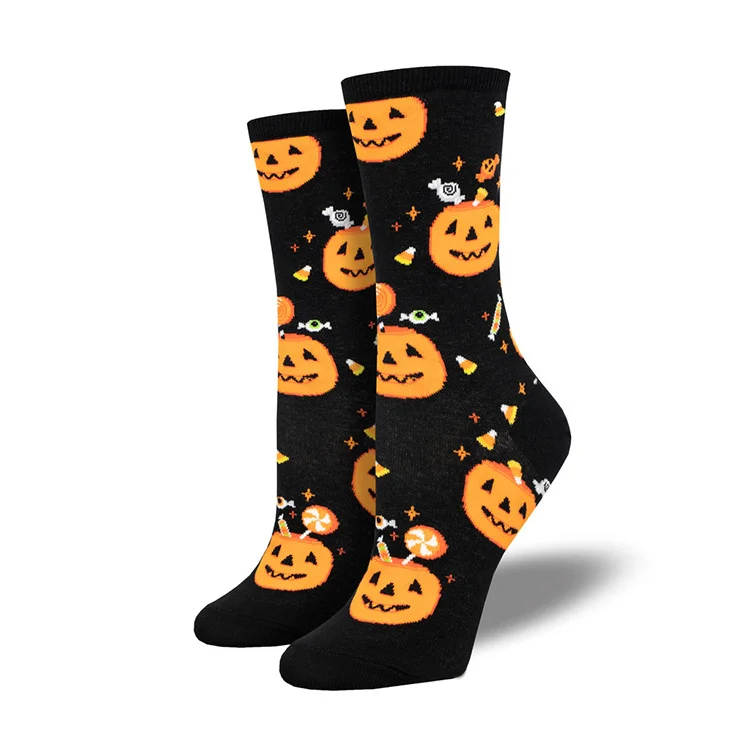 Halloween creative funny pumpkin jacquard tide socks men and women couples in tube socks
