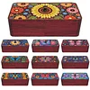 DIY Diamond Art Wooden Storage Box with Lid for Jewelry & Crafts Organization Kit