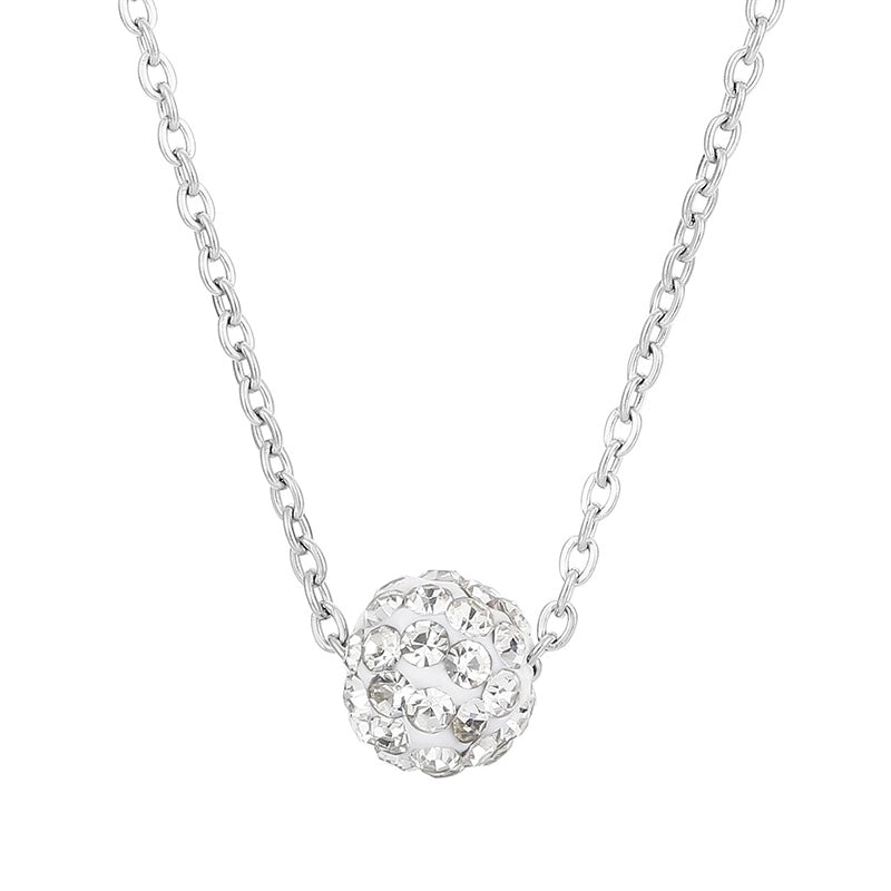 Stainless Steel Titanium Steel 18K Gold Plated Minimalist Plating Round Pendant Necklace