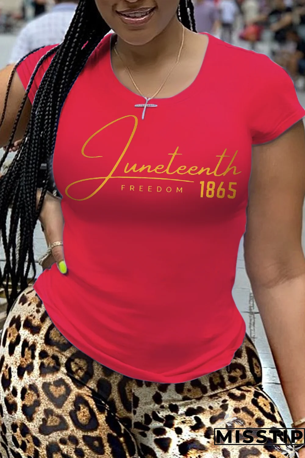 Black Casual Vintage Print Patchwork O Neck T-Shirts