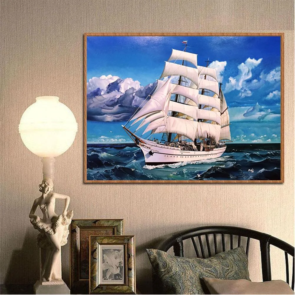 5D DIY Diamond Painting - Full Drill - Ocean Ship Kits